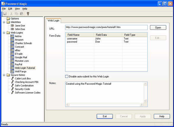 Password Magic Password Manager Screenshot